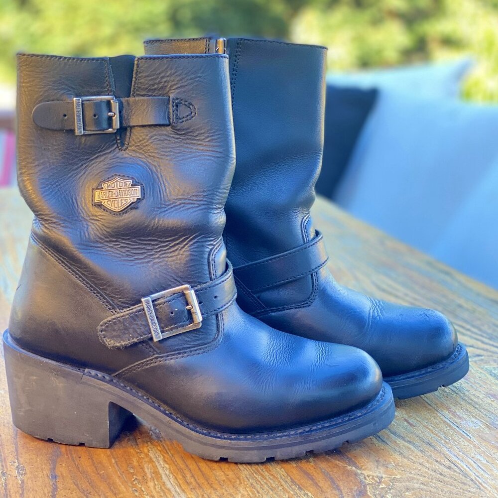 WOMEN'S HARLEY-DAVIDSON LEATHER BOOTS SIZE 9 #88005
